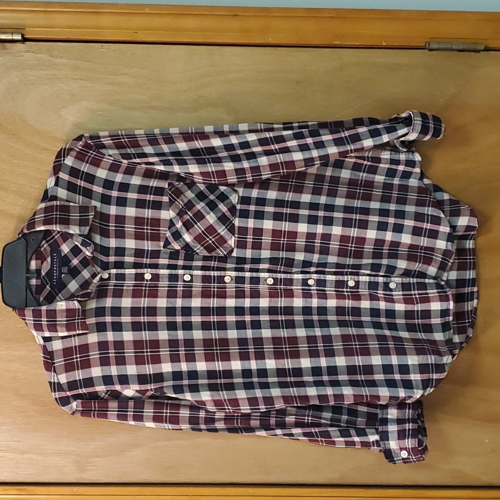 Aeropostale button down long sleeve shirt juniors M